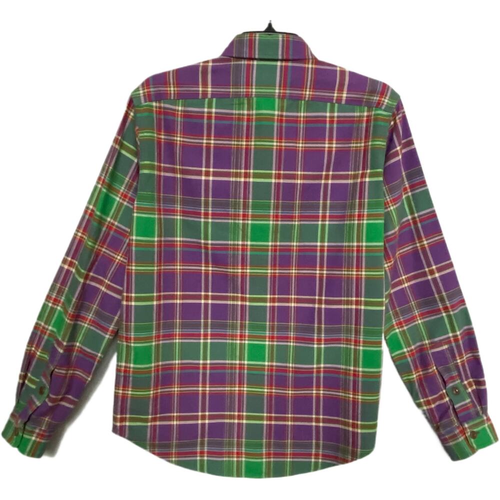 Polo Ralph Lauren Shirt Men's Small Classic Fit Long Slv Purple/Green Plaid NWT - Picture 4 of 14